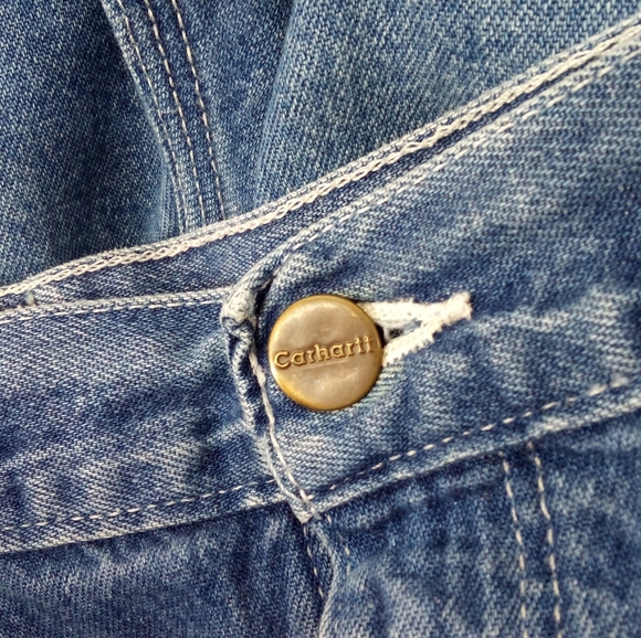 Carhartt Original Dungaree Fit Blue Jeans 100% Cotton 48X30 - Picture 6 of 11